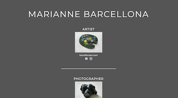 screen shot marianne barcellona website